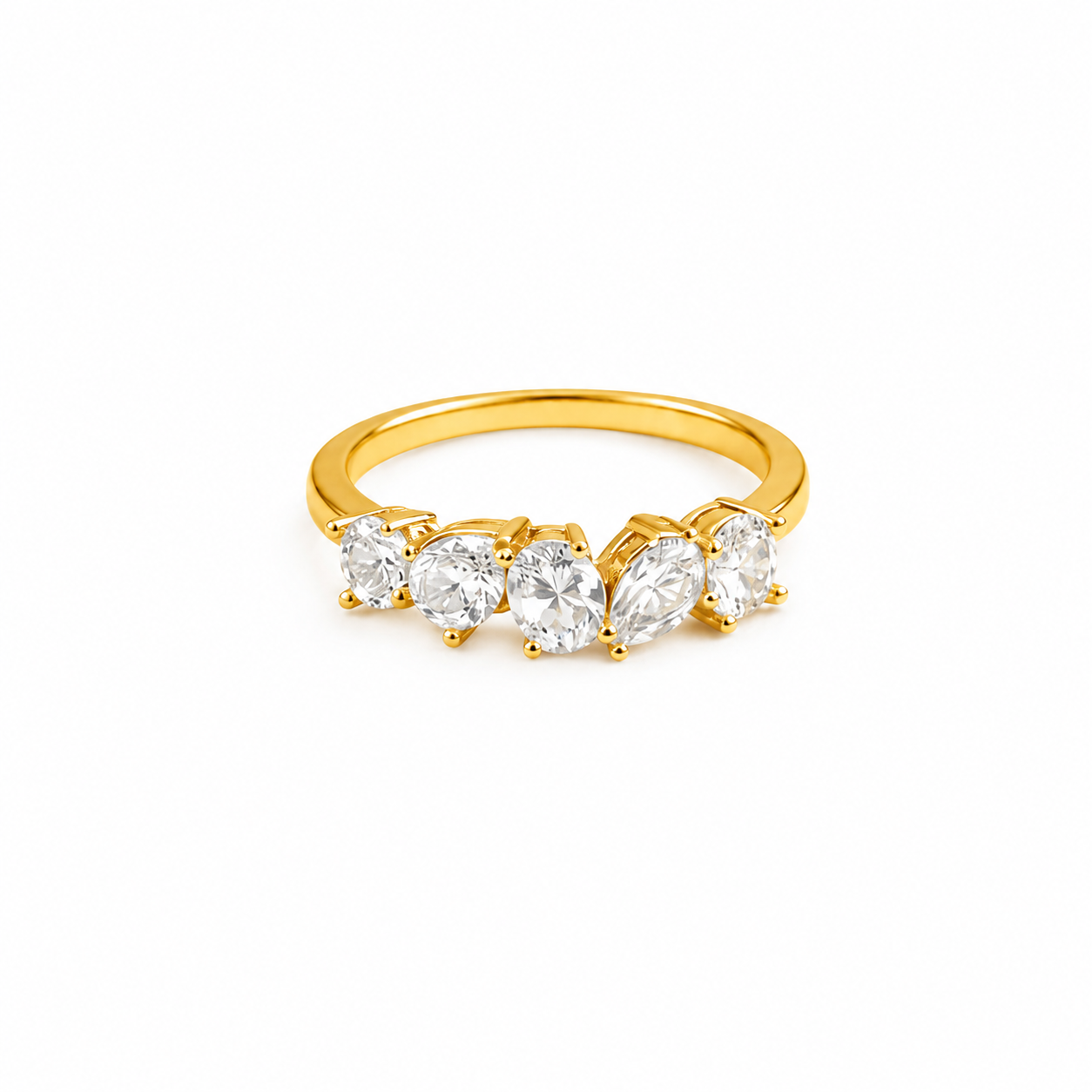 Five Stone Marquise Ring – Gold