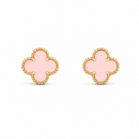 Pink Clover Studs