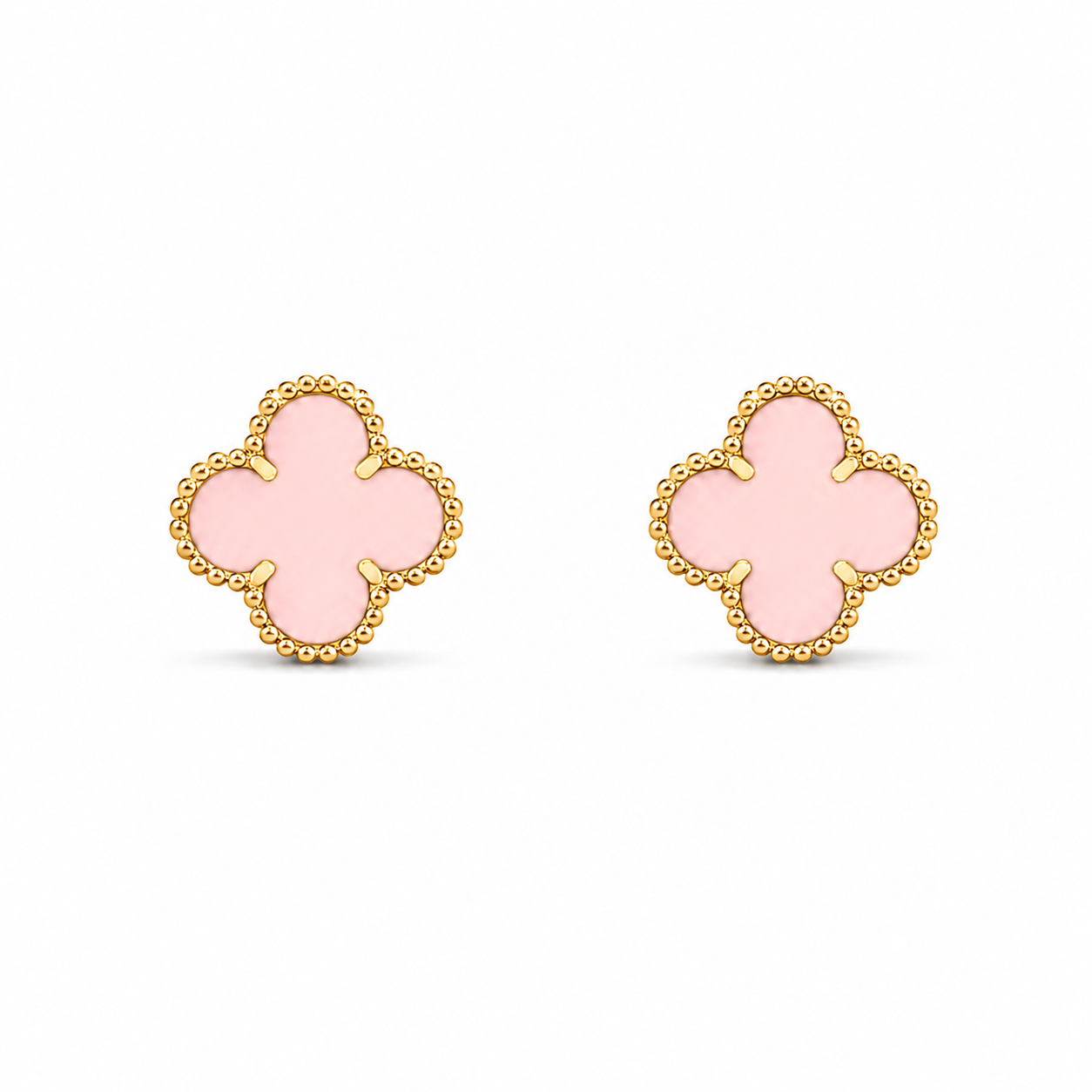 Pink Clover Studs