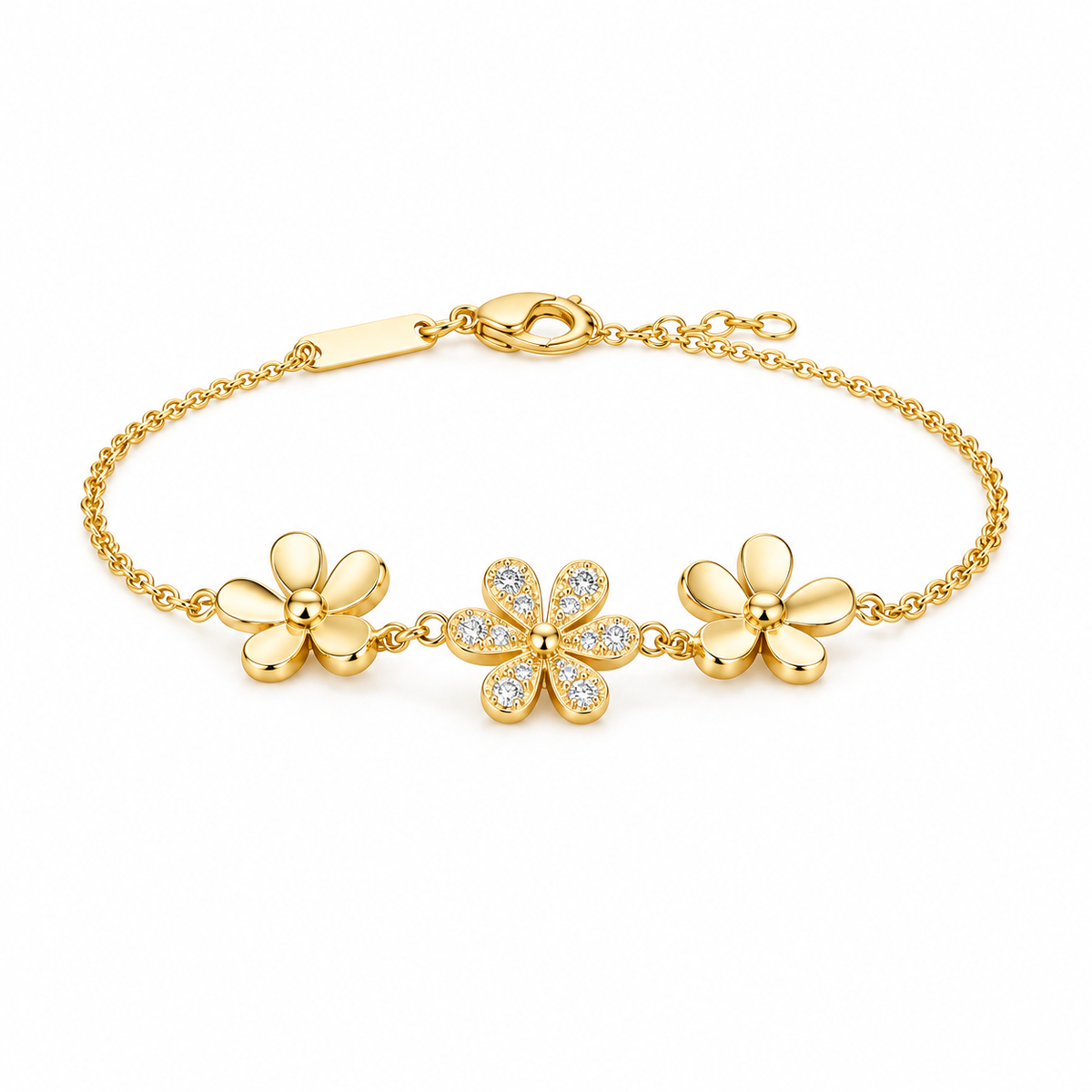 Golden Daisy Trio Bracelet