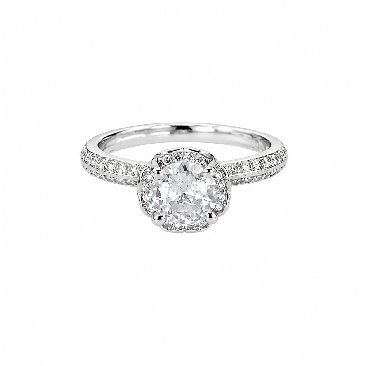 Crown Solitaire Ring – Adjustable