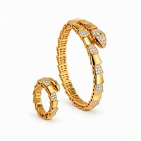 Éclat Zircon Hand Bracelet and ring