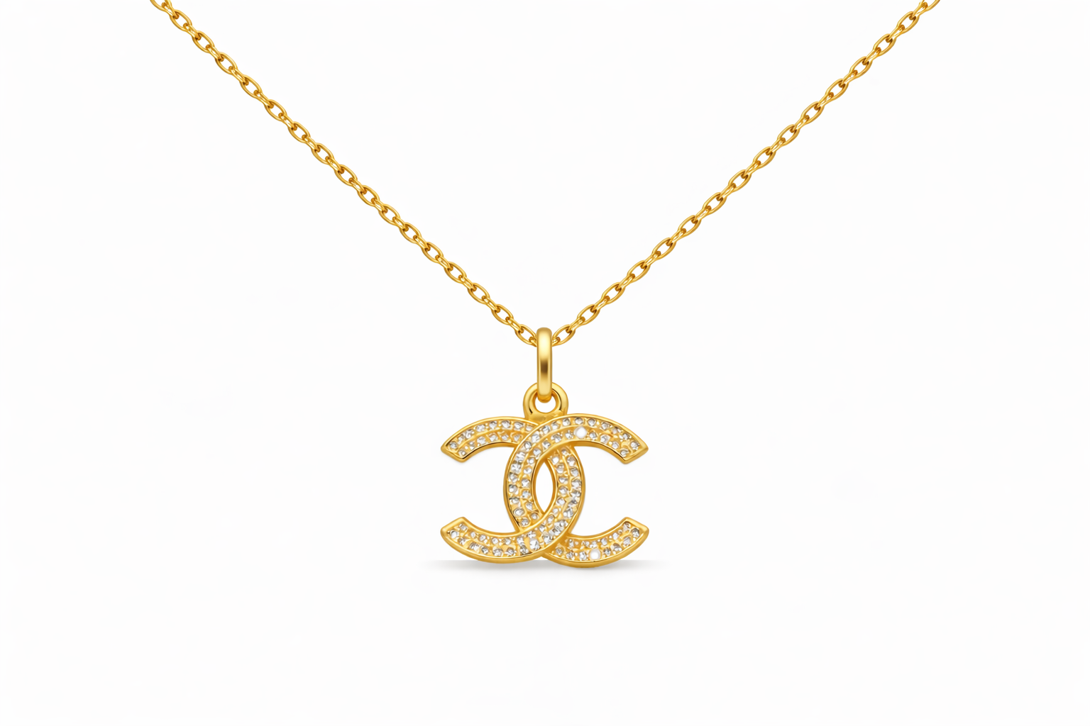 Luxury CC Zircon Gold Necklace