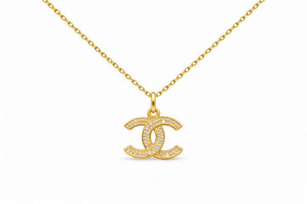 Luxury CC Zircon Gold Necklace