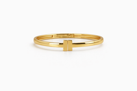 Icon T-Bar Gold Bangle