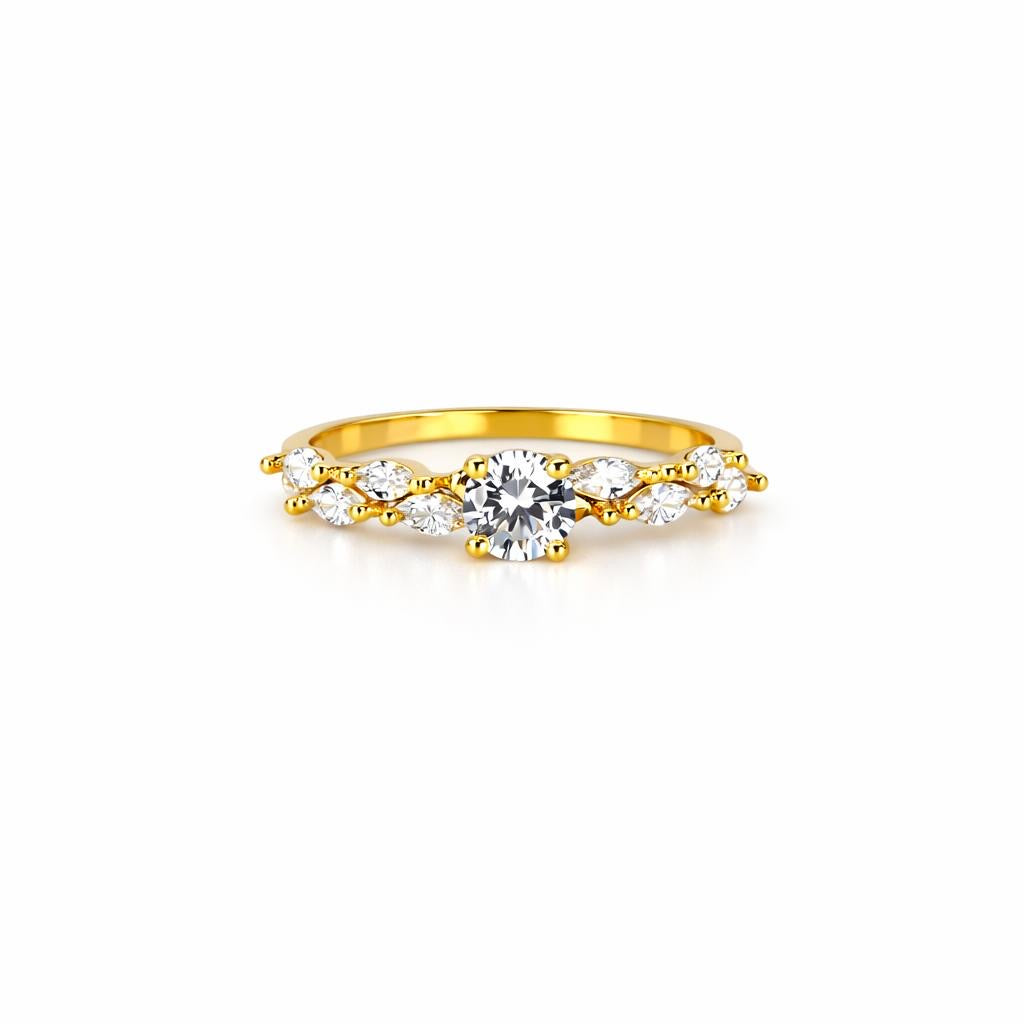 Amour Crown Gold Ring