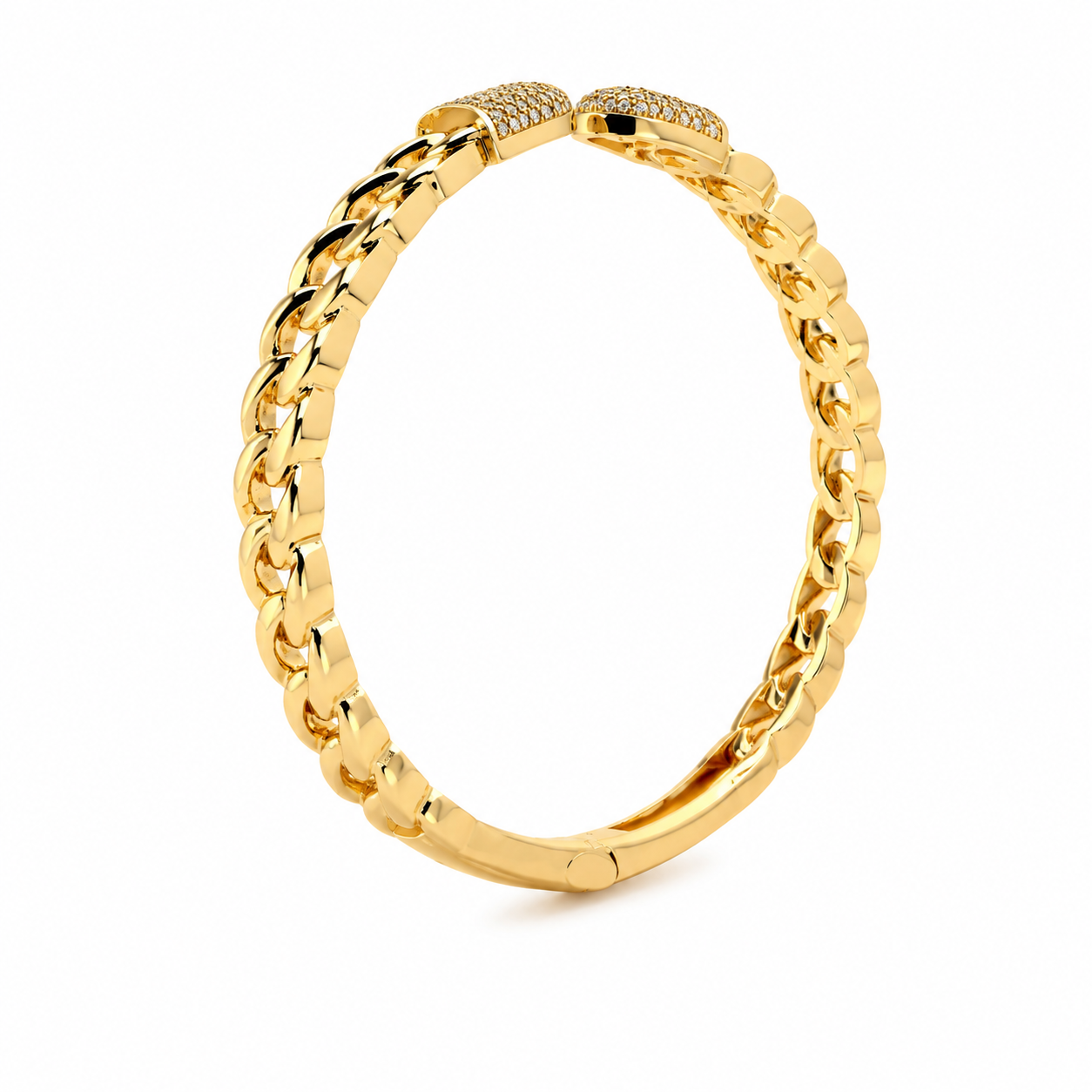 Valencia Pavé Chain Cuff Bracelet