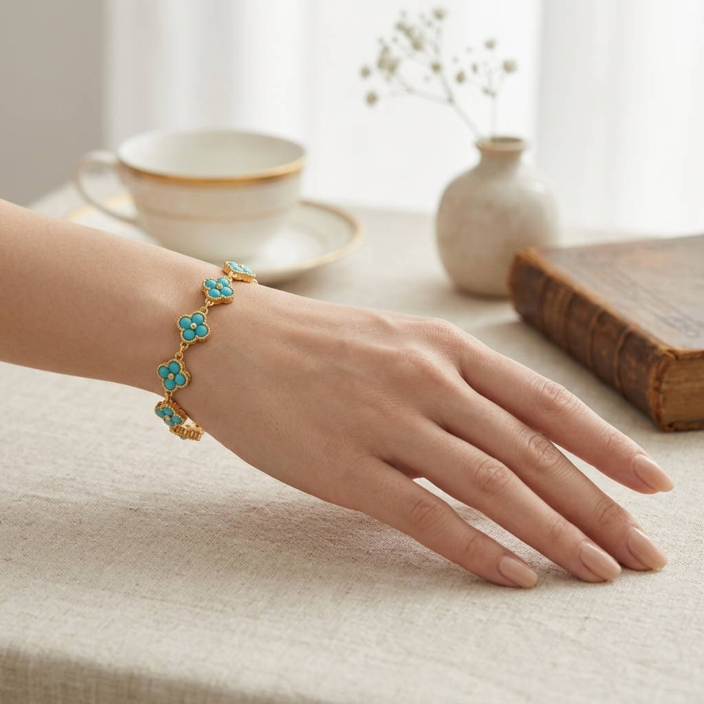 Turquoise Clover Bracelet