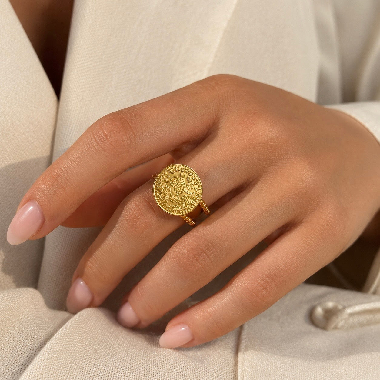 Ottoman Coin Statement Ring