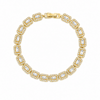 Royal Radiance Rectangle Zircon Bracelet