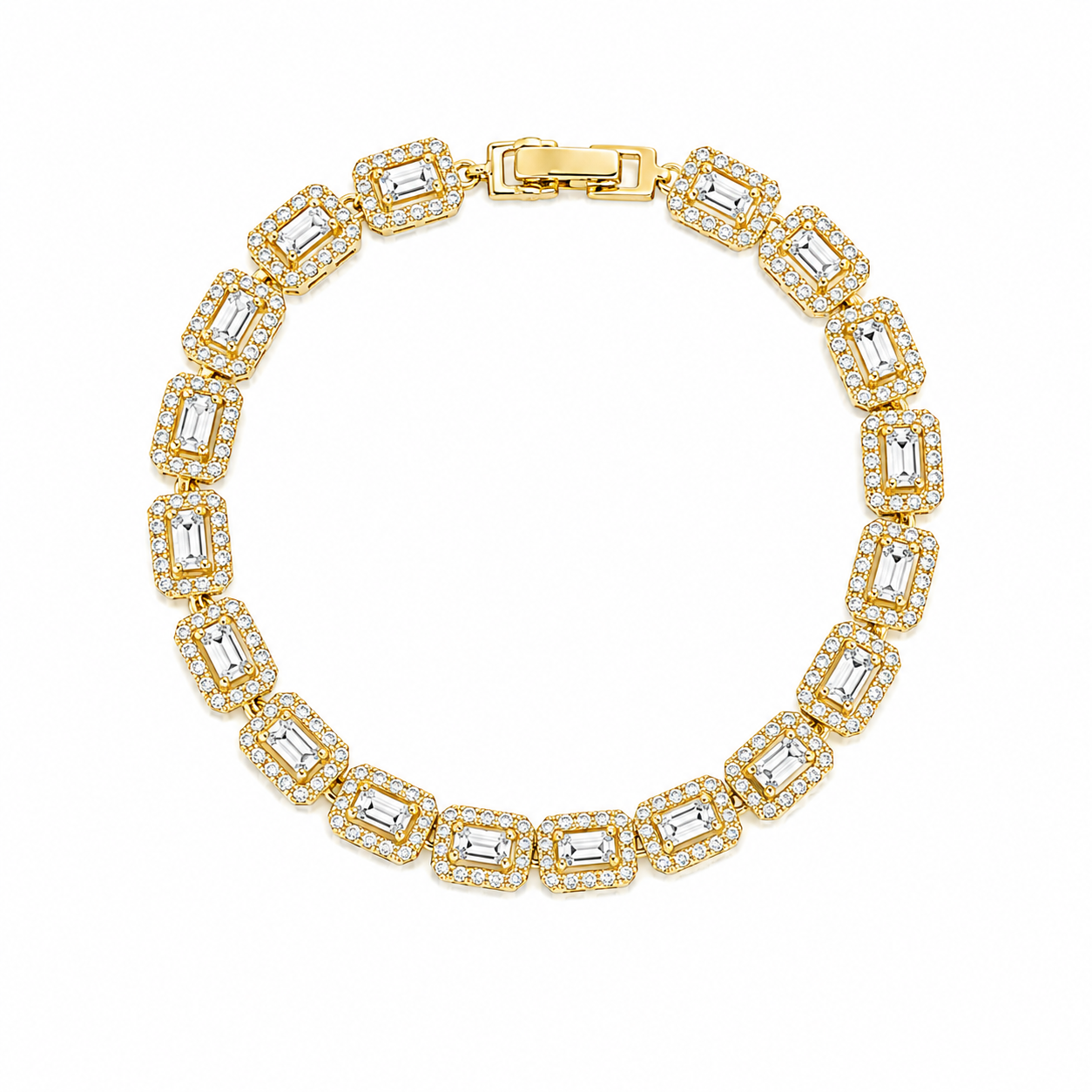 Royal Radiance Rectangle Zircon Bracelet