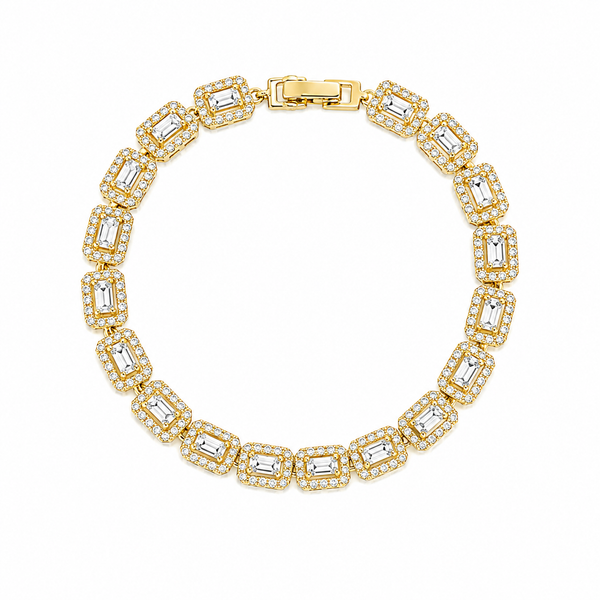 Royal Radiance Rectangle Zircon Bracelet