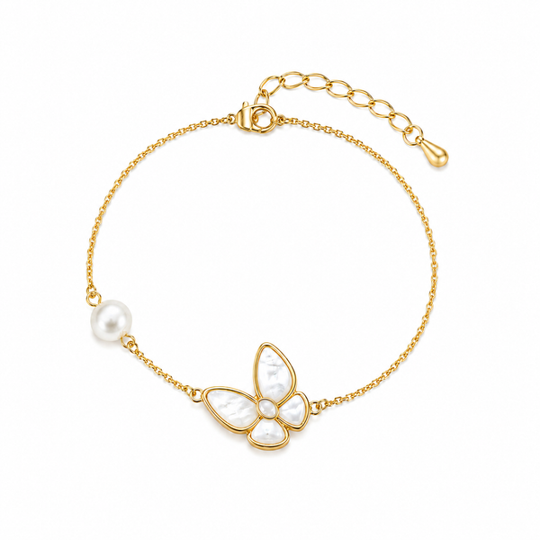 Pearl Flutter Butterfly Bracelet