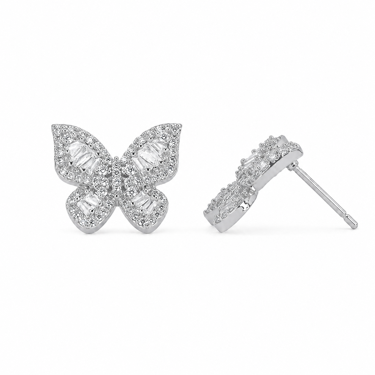 Papillon Crystal Butterfly Stud Earrings