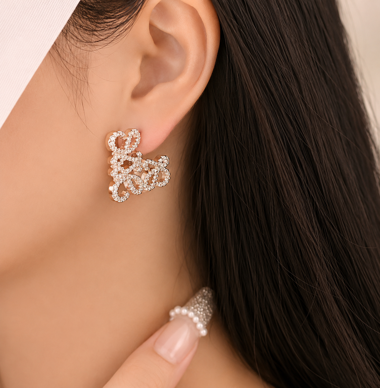 Arabesque Crystal Stud Earrings