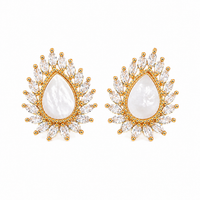 Pearl Blossom Statement Earrings