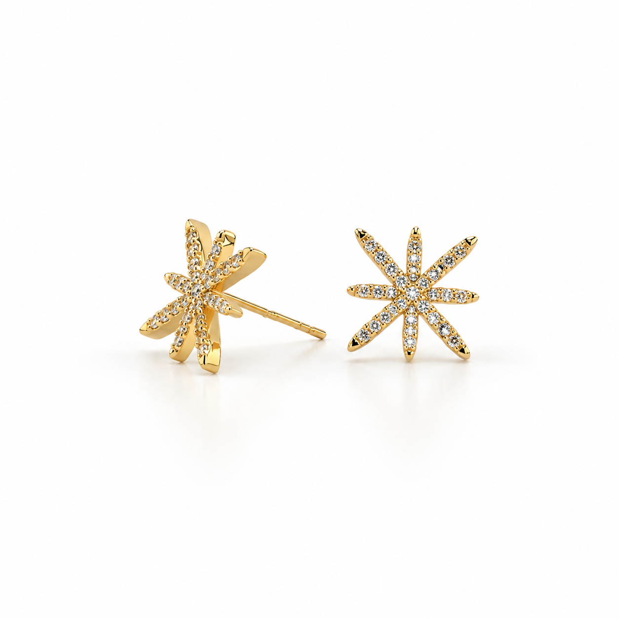 Starlight Burst Stud Earrings