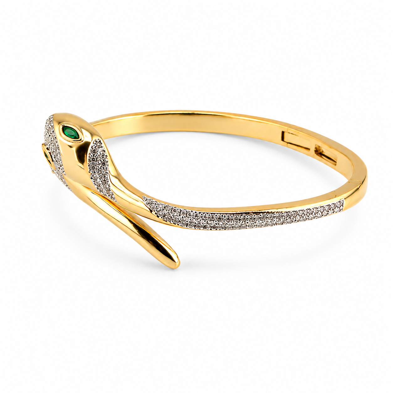 Serpentine Luxe Crystal Bangle