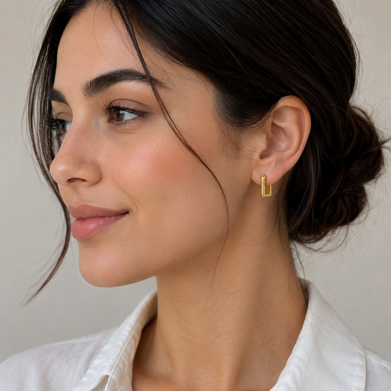 Mini Square Hoop Earrings