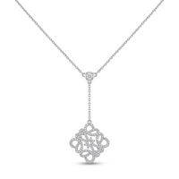 Celeste Silver Drop Necklace