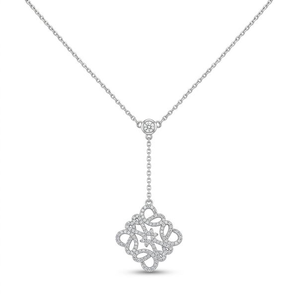 Celeste Silver Drop Necklace