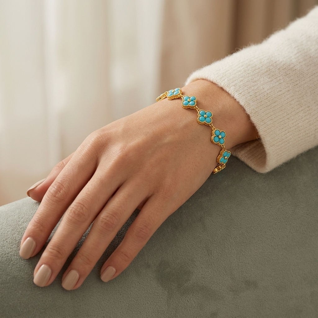 Turquoise Clover Bracelet