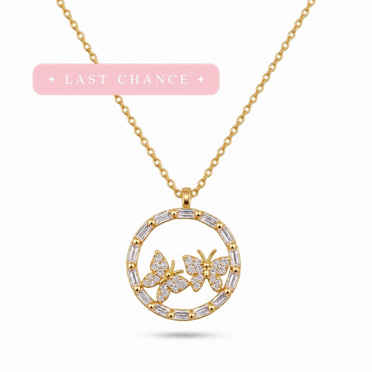 Aurélia Pavé Halo Necklace
