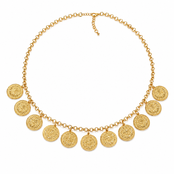 Royal Coin Charm Necklace