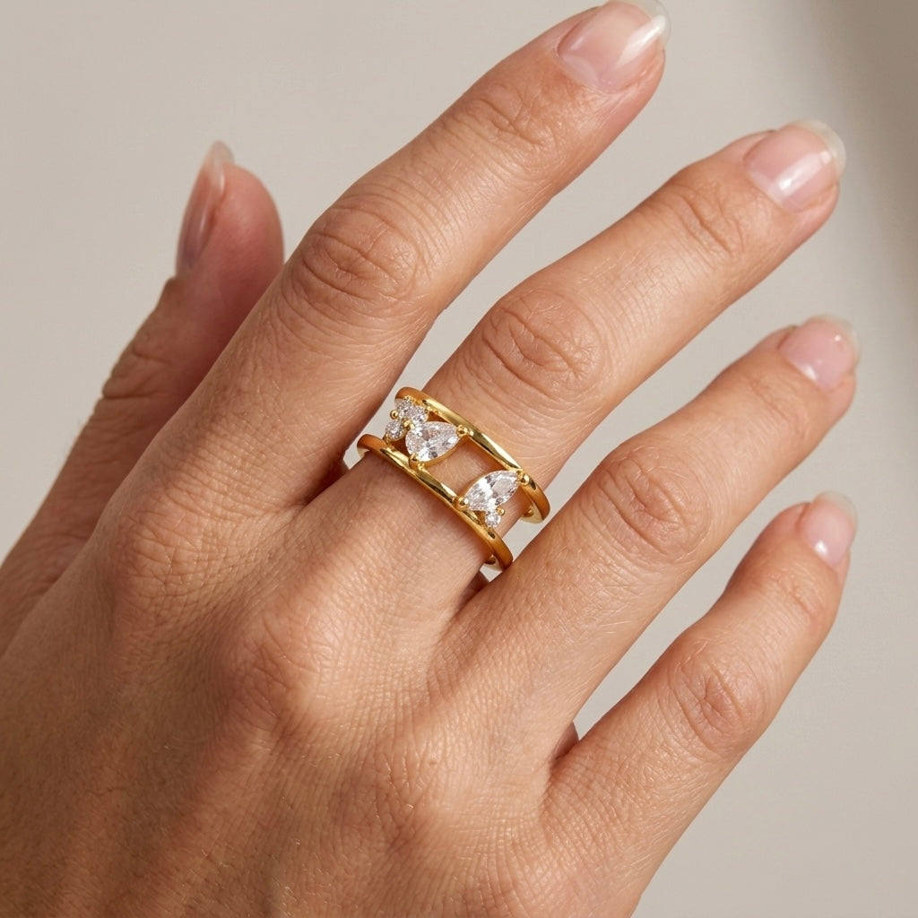 Celeste Open Zircon Ring