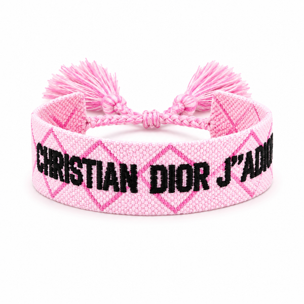 Pink Diamond Pattern Adjustable Bracelet – Luxury Inspired