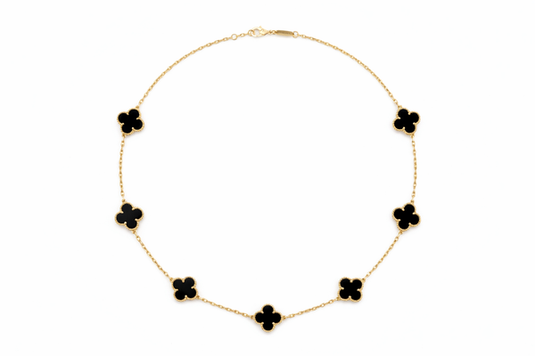 Noir Luxe Clover Necklace