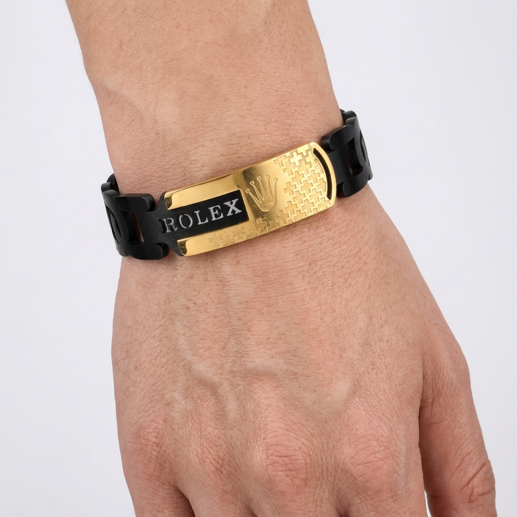 Crown Noir Men’s Bracele