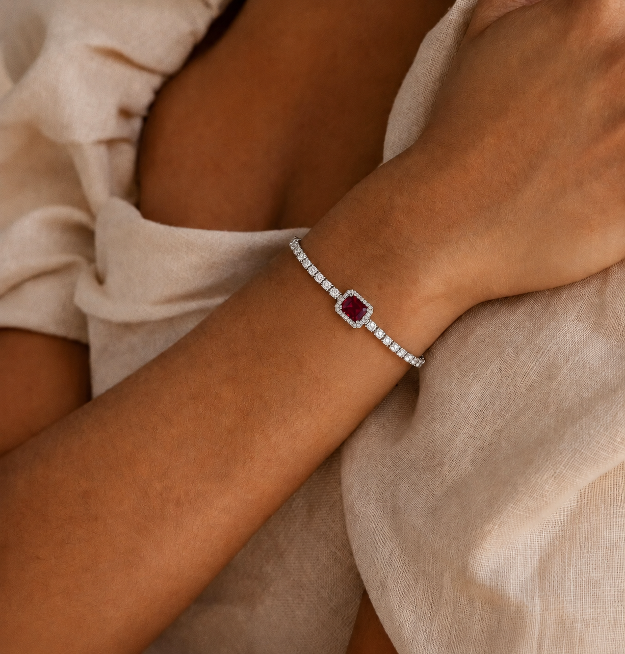 Ruby Royale Tennis Bracelet