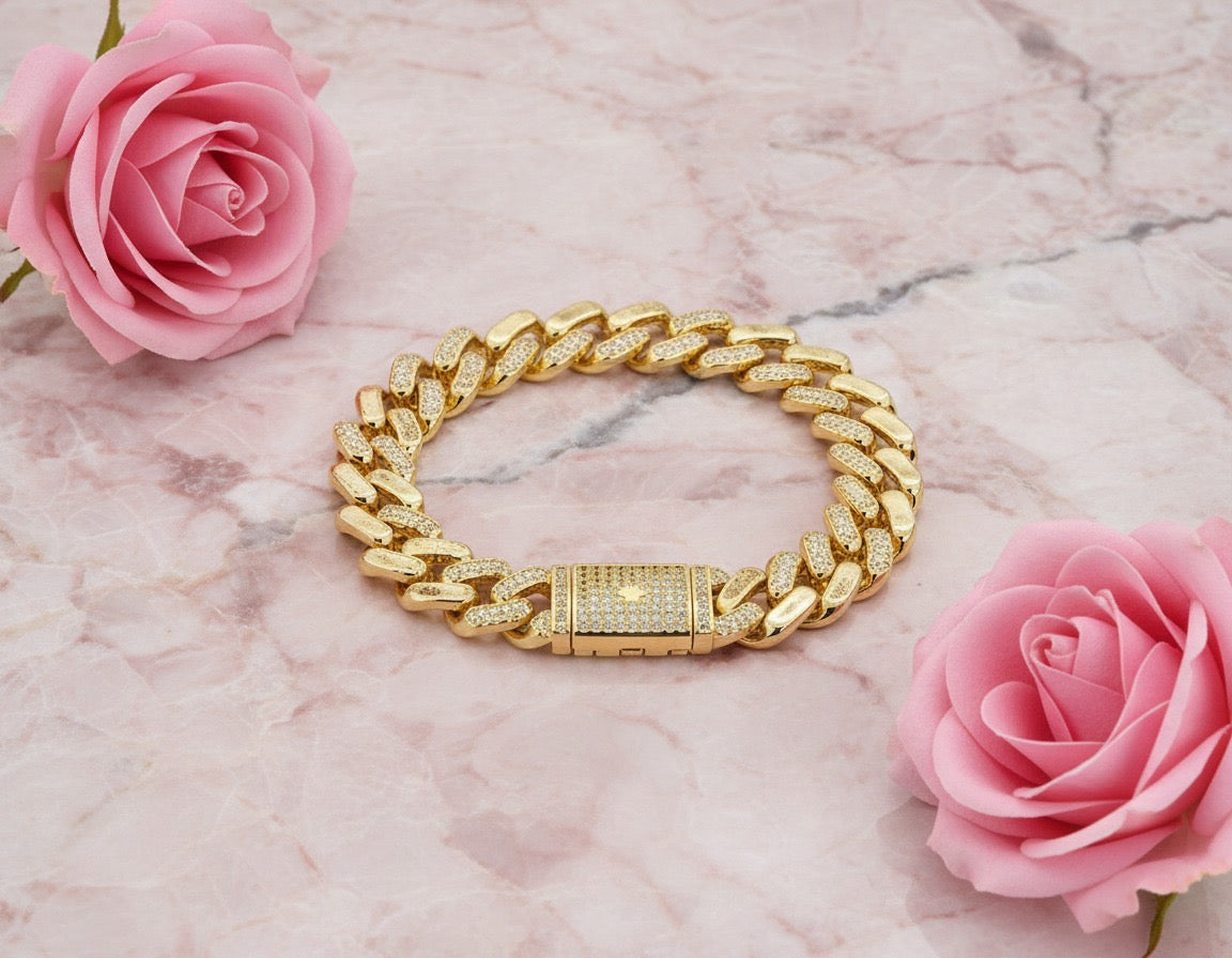 Majestic Cuban Pavé Bracelet