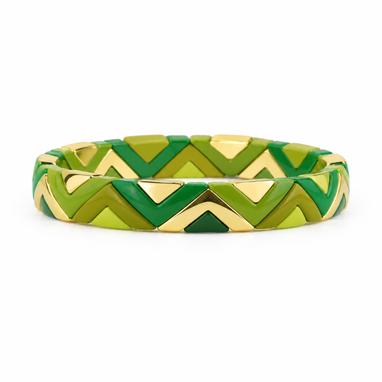 Emerald Mosaic Luxe Bangle