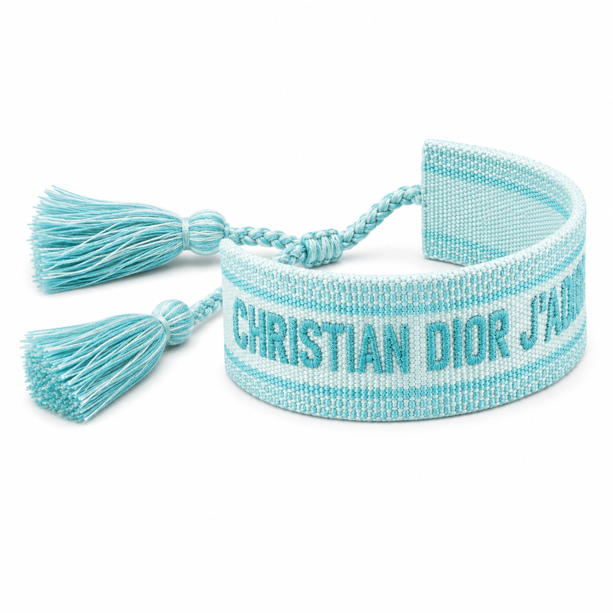 Aqua Blue Woven Adjustable Bracelet – Luxury Inspired