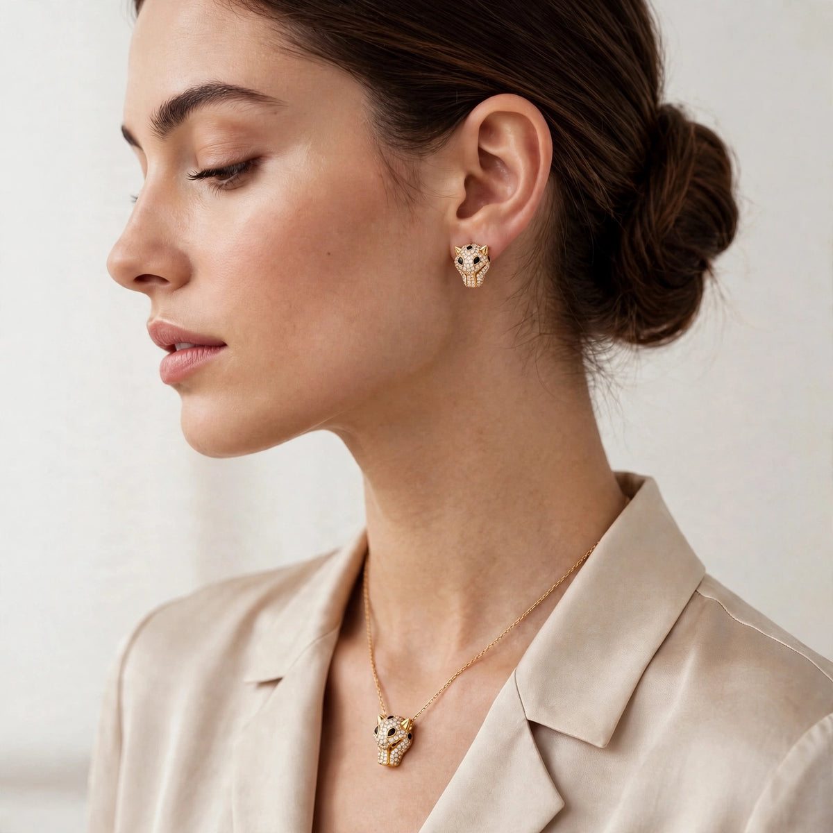 Tiger Pavé Necklace