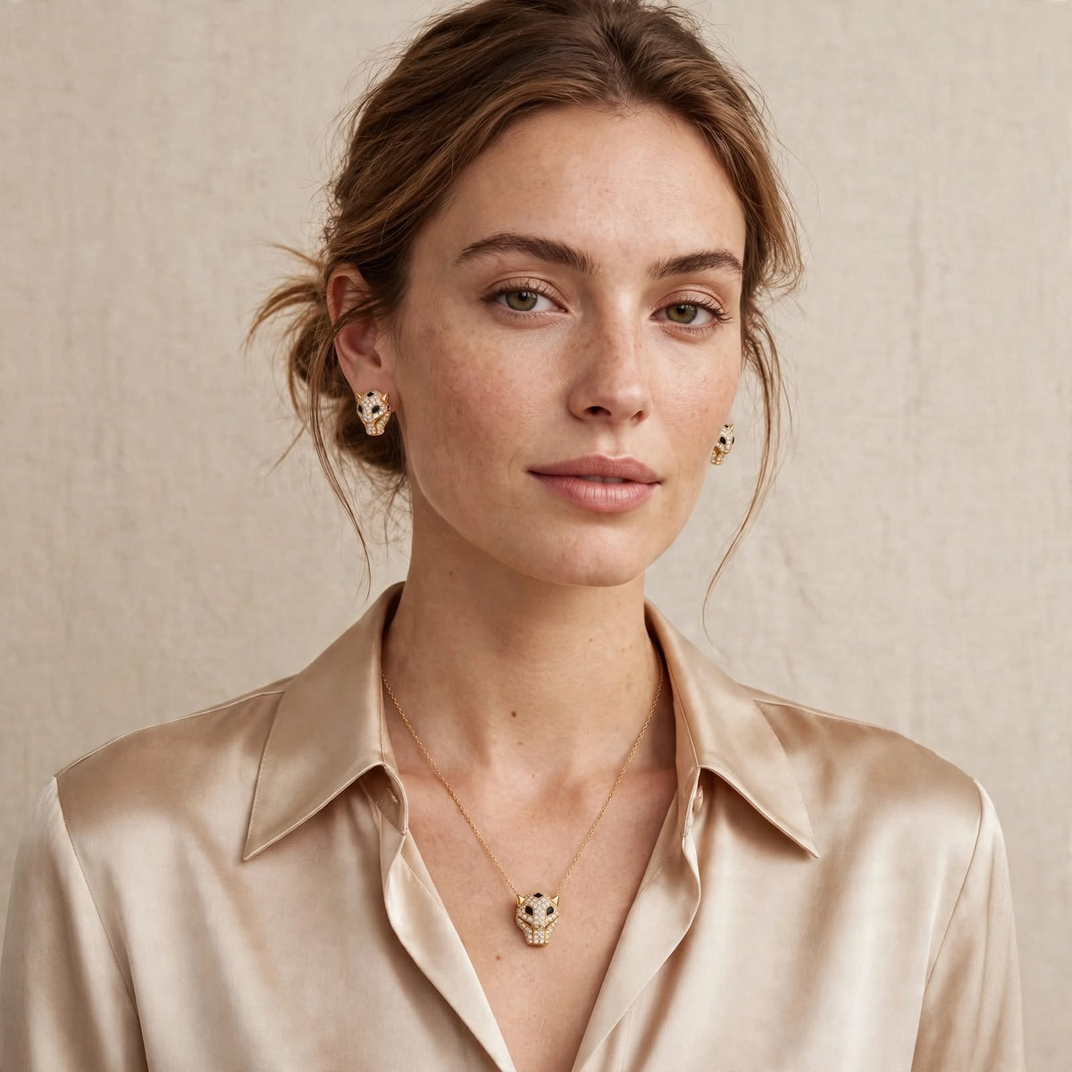 Tiger Pavé Necklace