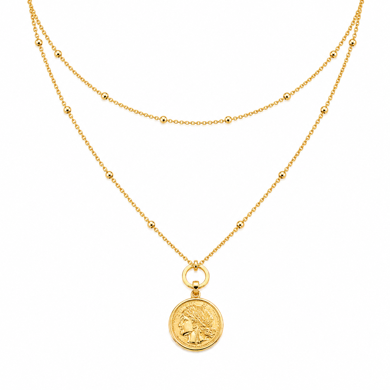Ottoman Coin Layered Necklace
