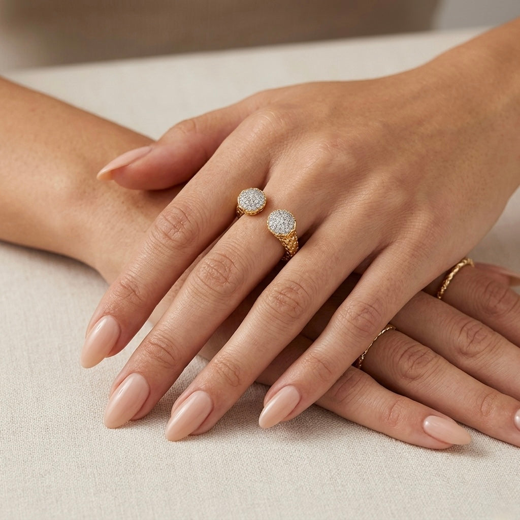 Pavé Dome Adjustable Ring