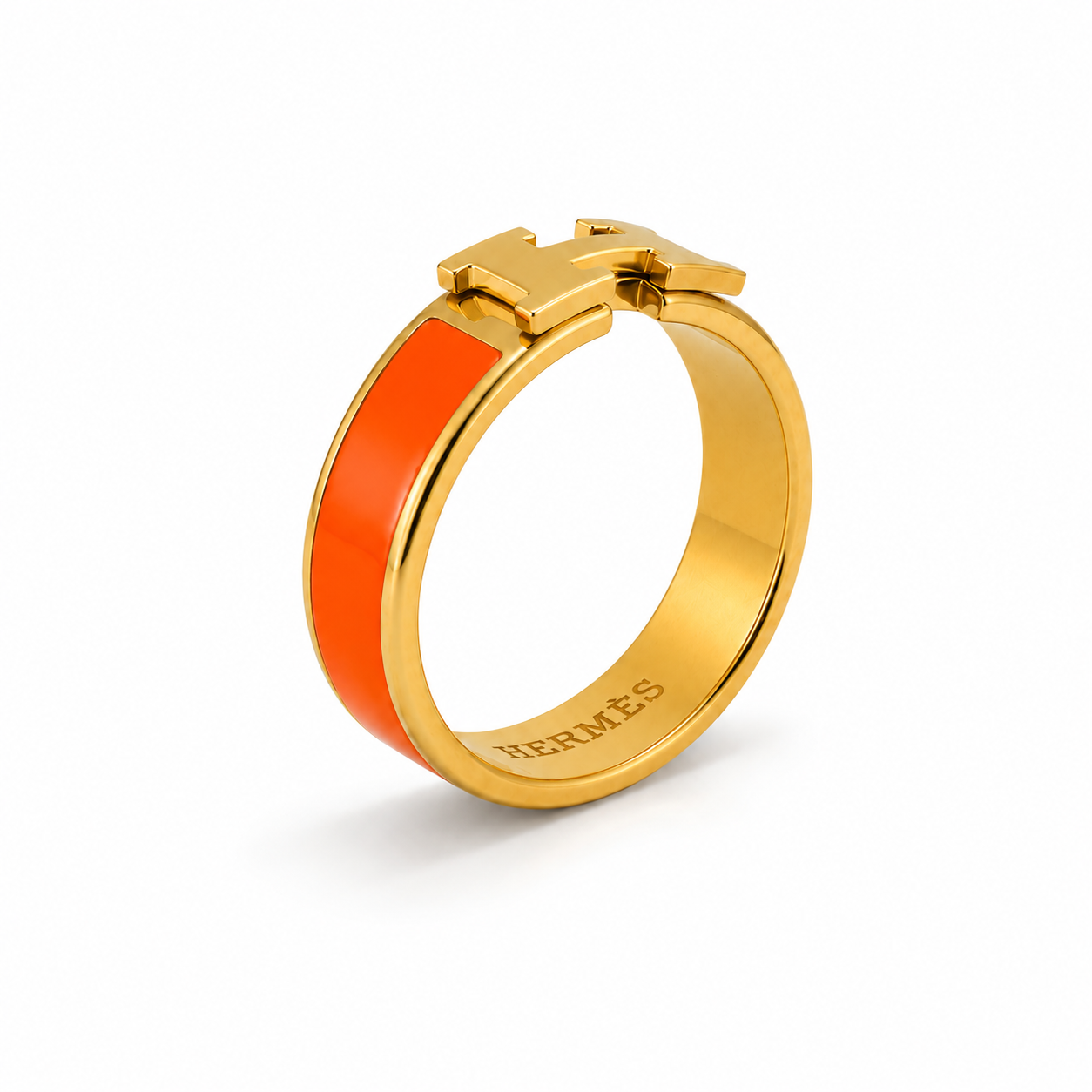 Orange & Gold H Ring