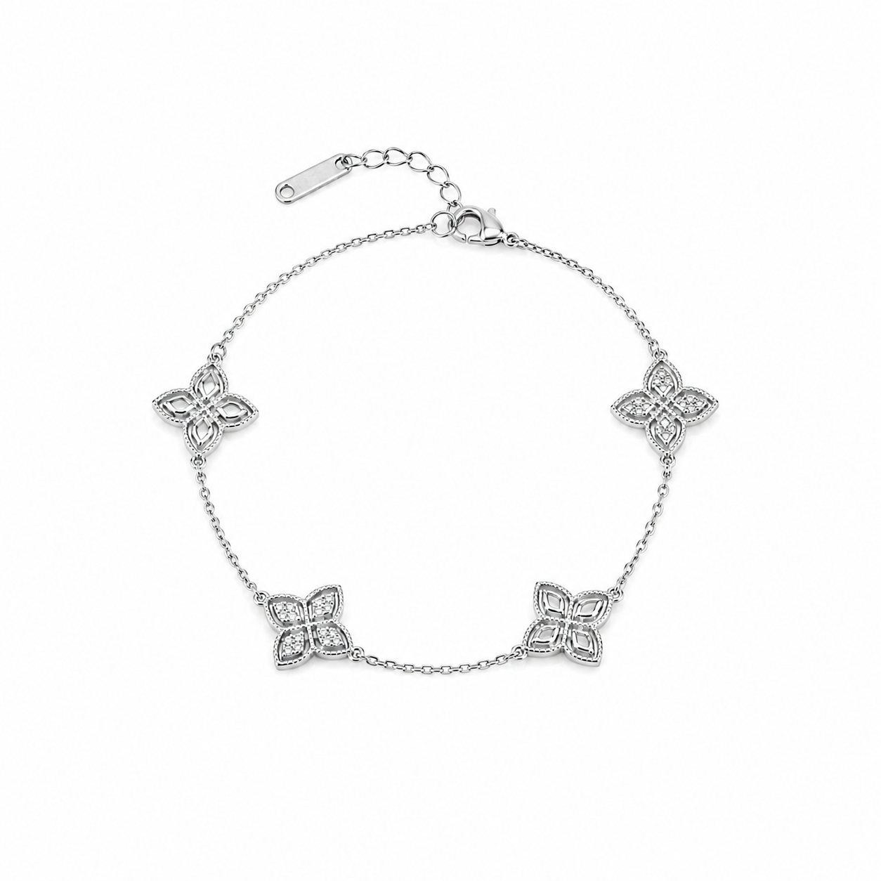 Silver Clover Bracelet