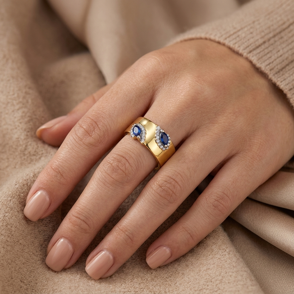 Amara Blue Marquise Ring