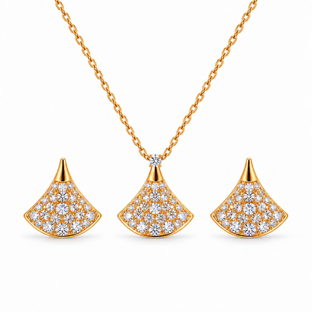 Aurelia Fan Pendant Necklace