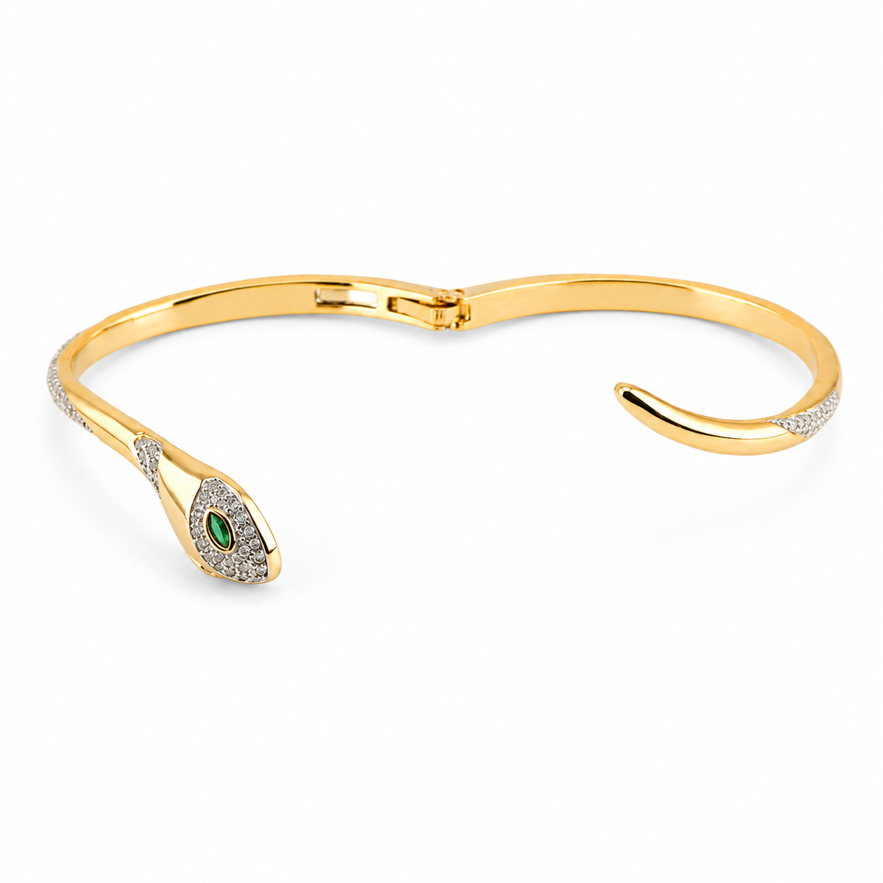 Serpentine Luxe Crystal Bangle