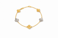 Mini Two-Tone Clover Bracelet