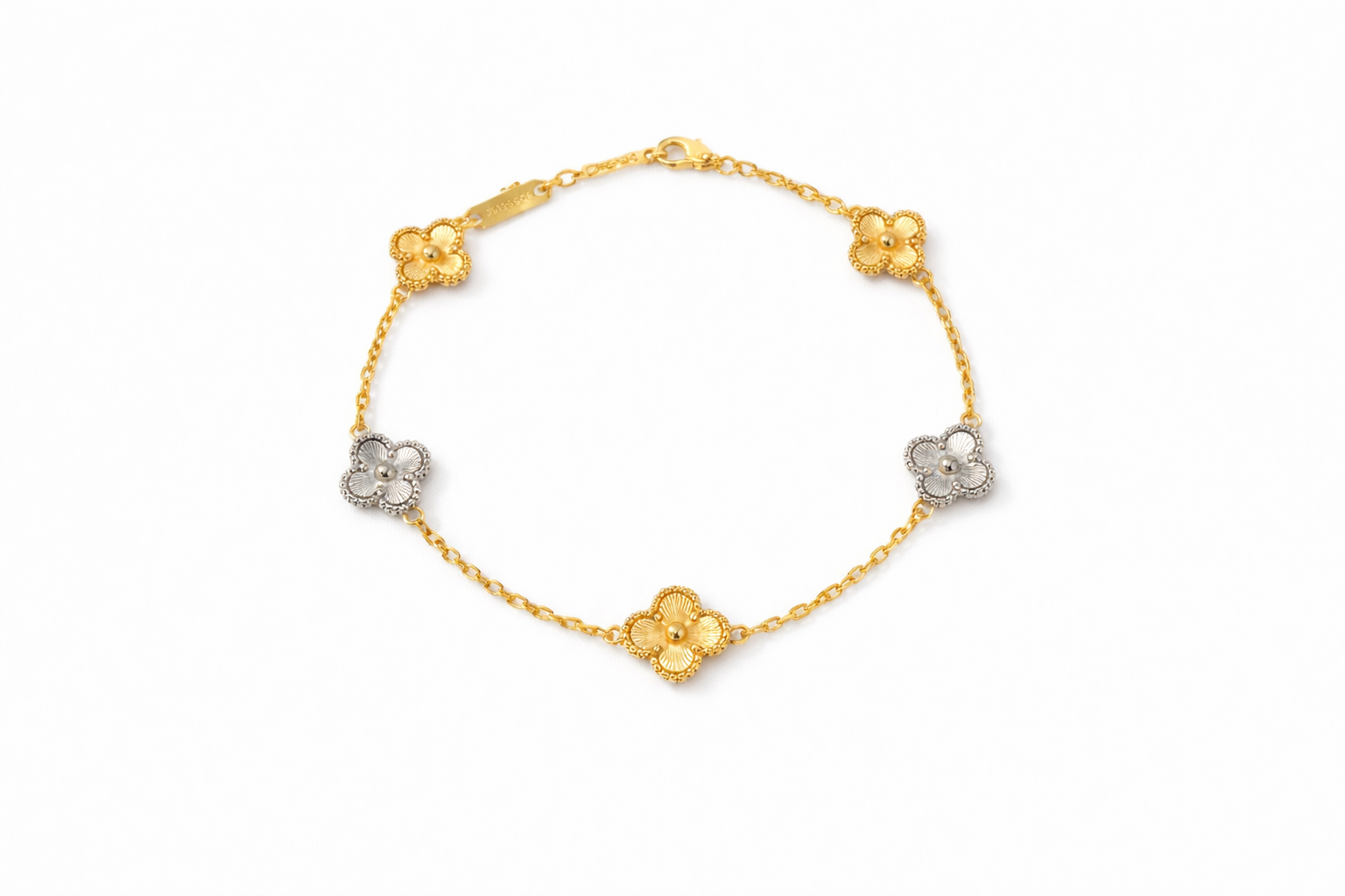 Mini Two-Tone Clover Bracelet