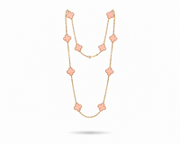 Pink Blossom Clover Necklace