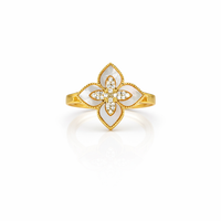 Flora Crystal Gold Ring