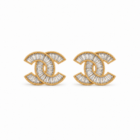 The Radiance Baguette Monogram Earrings